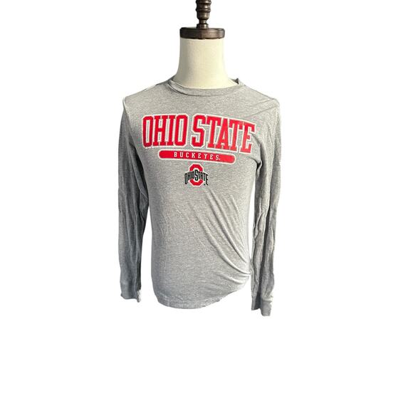 Knights Apparel Gray Long Sleeve Tee Shirt Ohio State - Picture 1 of 4